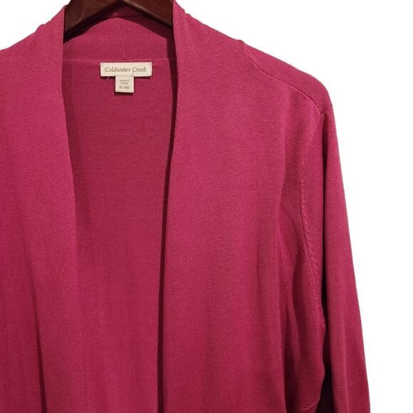 Coldwater Creek Pink Open Cardigan Sweater Womens XL 18 - Picture 3 of 7